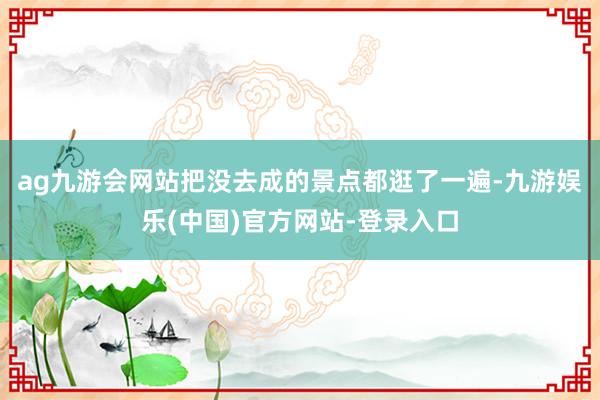 ag九游会网站把没去成的景点都逛了一遍-九游娱乐(中国)官方网站-登录入口